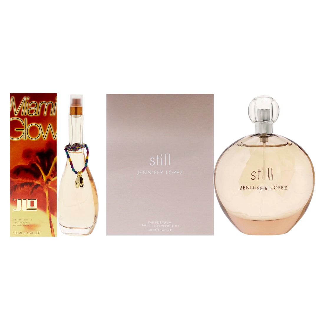 Still Miami Glow Kit by Jennifer Lopez for Women - 2 Pc Kit 3.4oz EDP Spray, 3.4oz EDT Spray