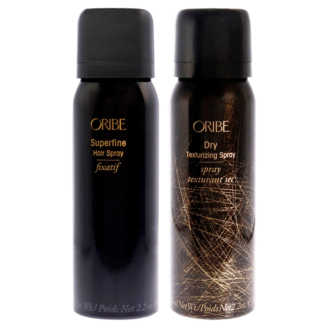 Superfine Hairspray and Dry Texturizing Spray Kit by Oribe for Unisex - 2 Pc Kit 2.2 oz Hair Spray, 2.2 oz Hair Spray