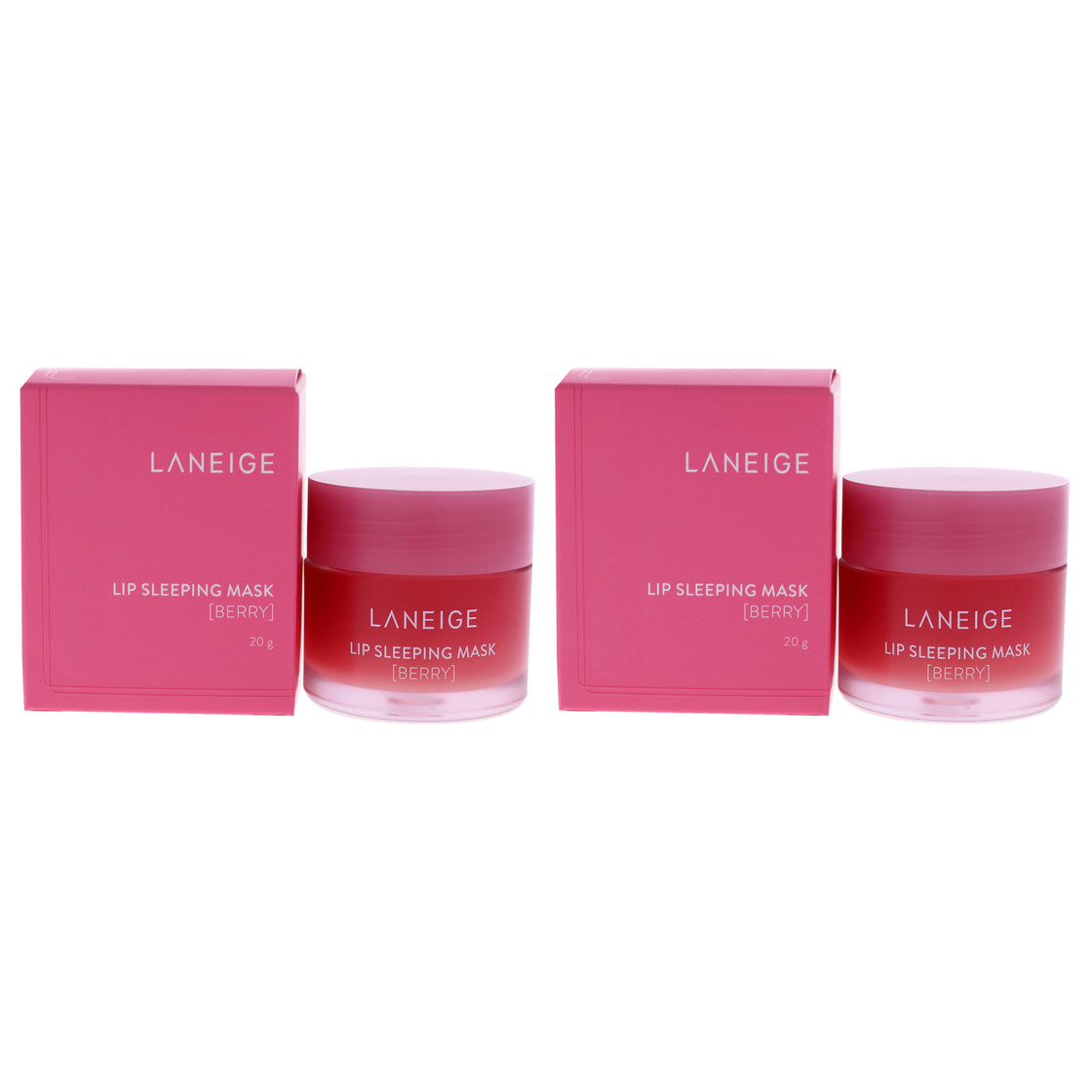 Lip Sleeping Mask - Berry by Laneige for Women - 0.7 oz Lip Mask - Pack of 2