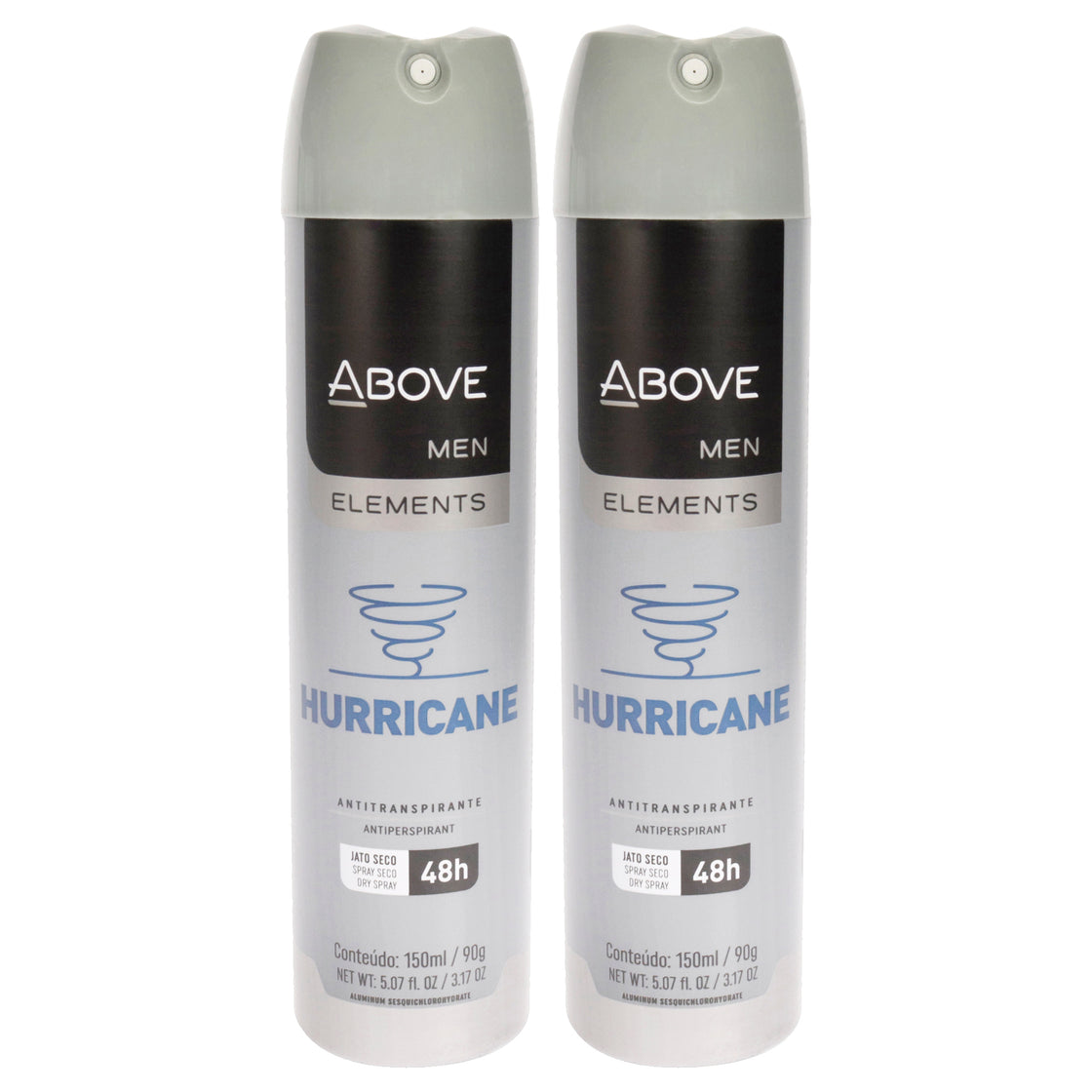 48 Hours Element Antiperspirant Deodorant - Hurricane by Above for Men - 3.17 oz Deodorant Spray - Pack of 2