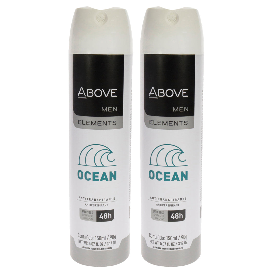 48 Hours Element Antiperspirant Deodorant - Ocean by Above for Men - 3.17 oz Deodorant Spray - Pack of 2