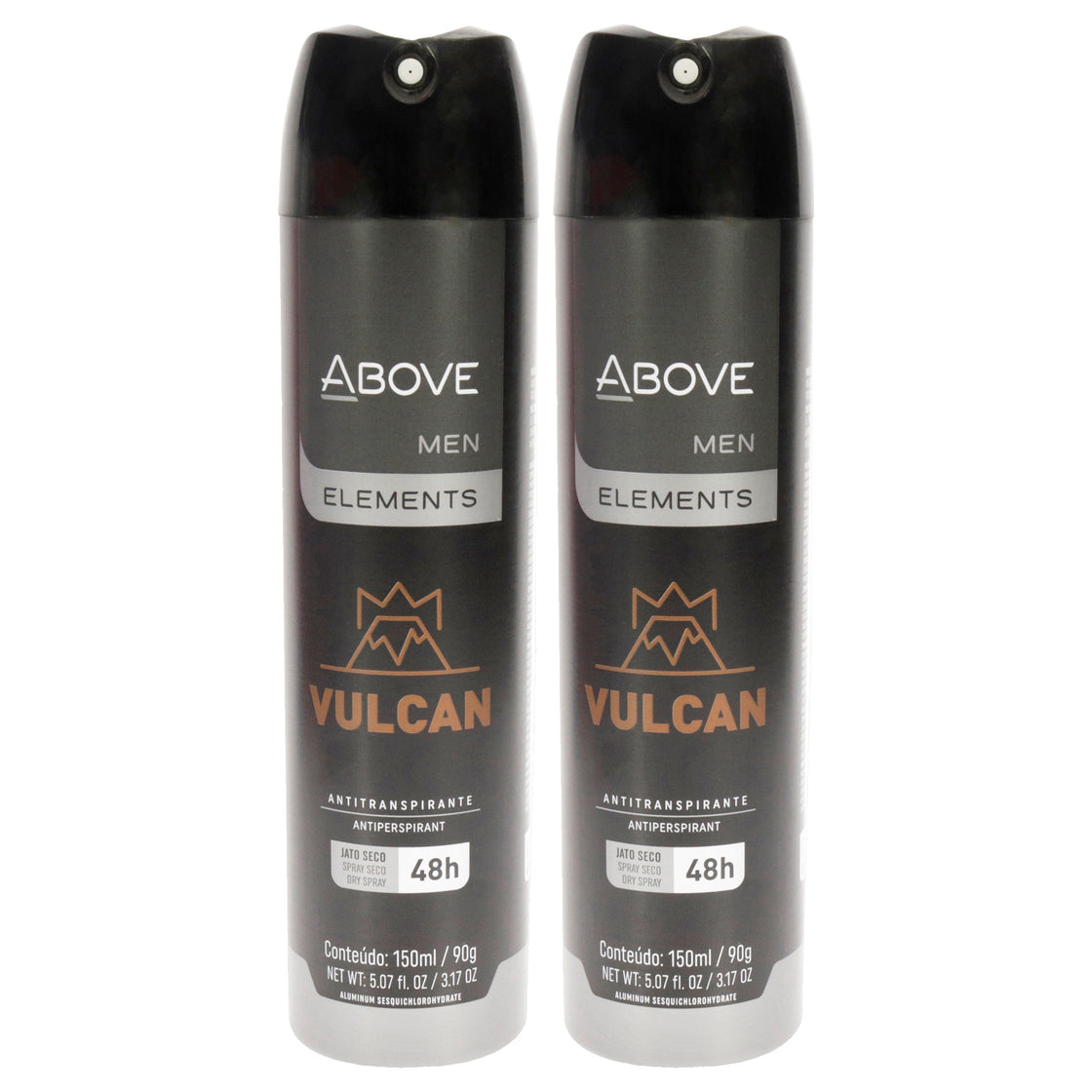 48 Hours Element Antiperspirant Deodorant - Vulcan by Above for Men - 3.17 oz Deodorant Spray - Pack of 2