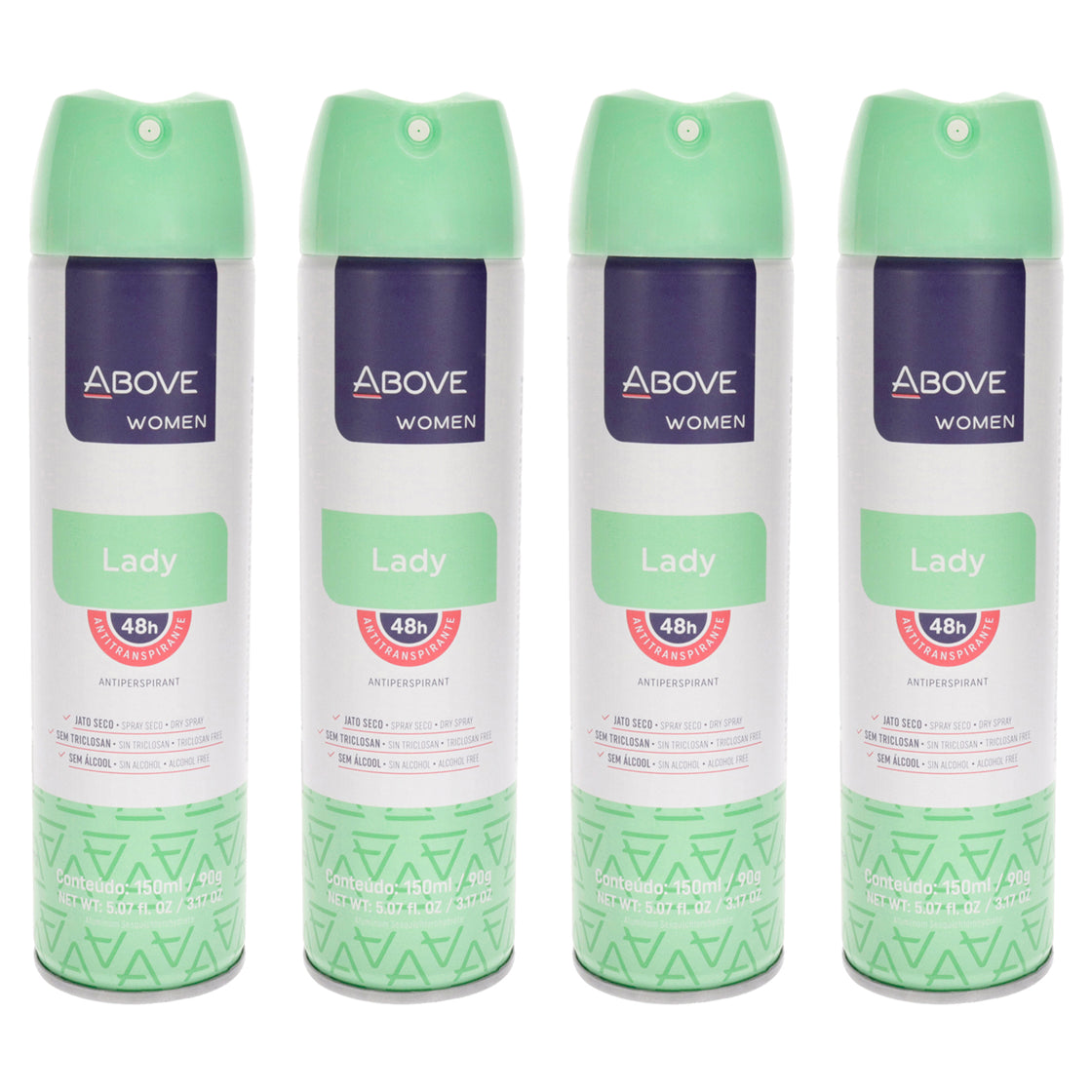 48 Hours Antiperspirant Deodorant - Lady by Above for Women - 3.17 oz Deodorant Spray - Pack of 4