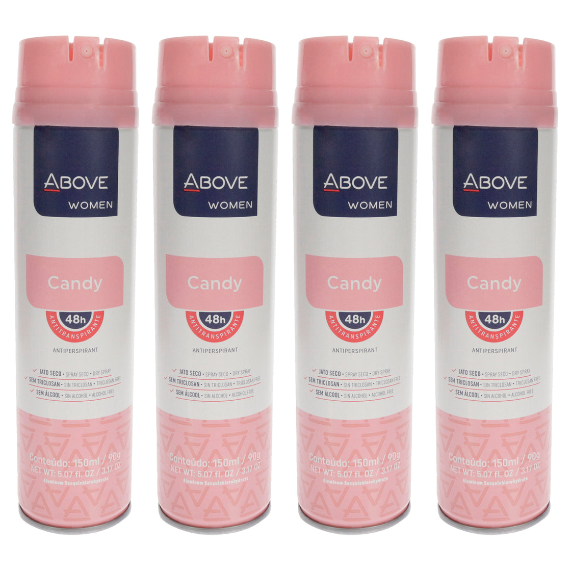 48 Hours Antiperspirant Deodorant - Candy by Above for Women - 3.17 oz Deodorant Spray - Pack of 4