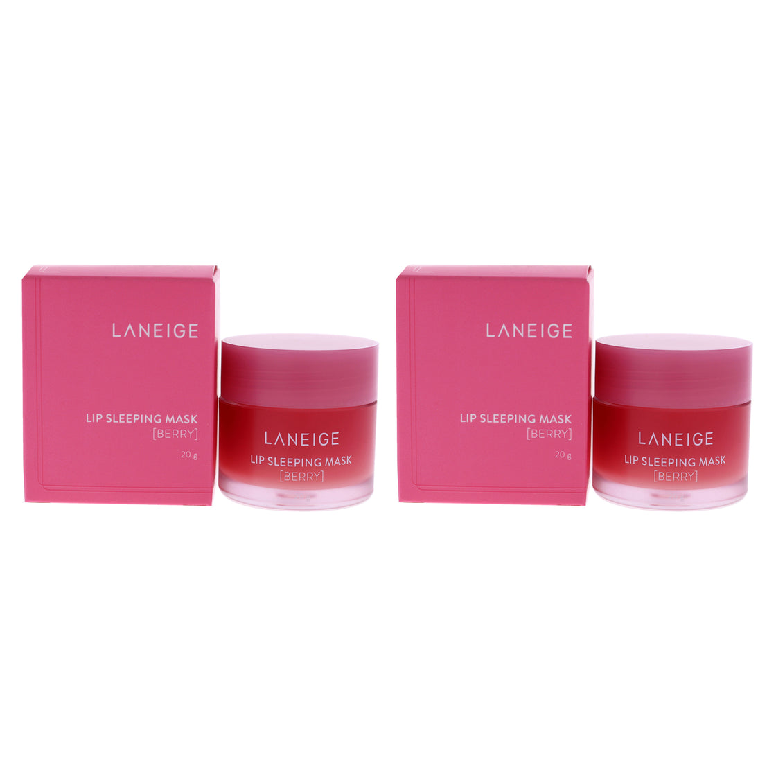 Lip Sleeping Mask - Berry by Laneige for Women - 0.7oz Lip Mask - Pack of 2