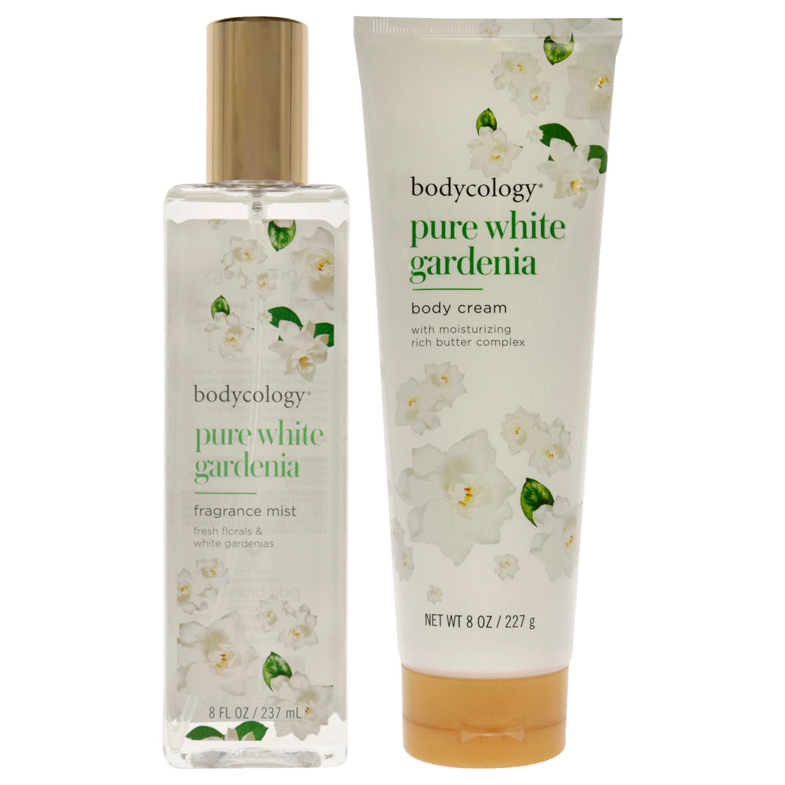 Pure White Gardenia Kit by by Bodycology for Women - 2 Pc Kit 8oz Body Cream, 8oz Fragrance Mist