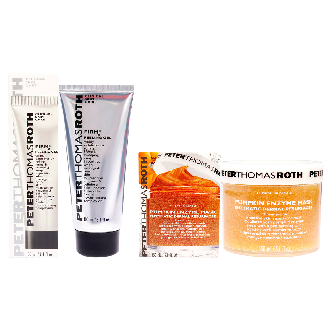 Pumpkin Enzyme Mask and Firmx Peeling Gel Kit by Peter Thomas Roth for Women - 2 Pc Kit 5oz Mask, 3.4oz Gel