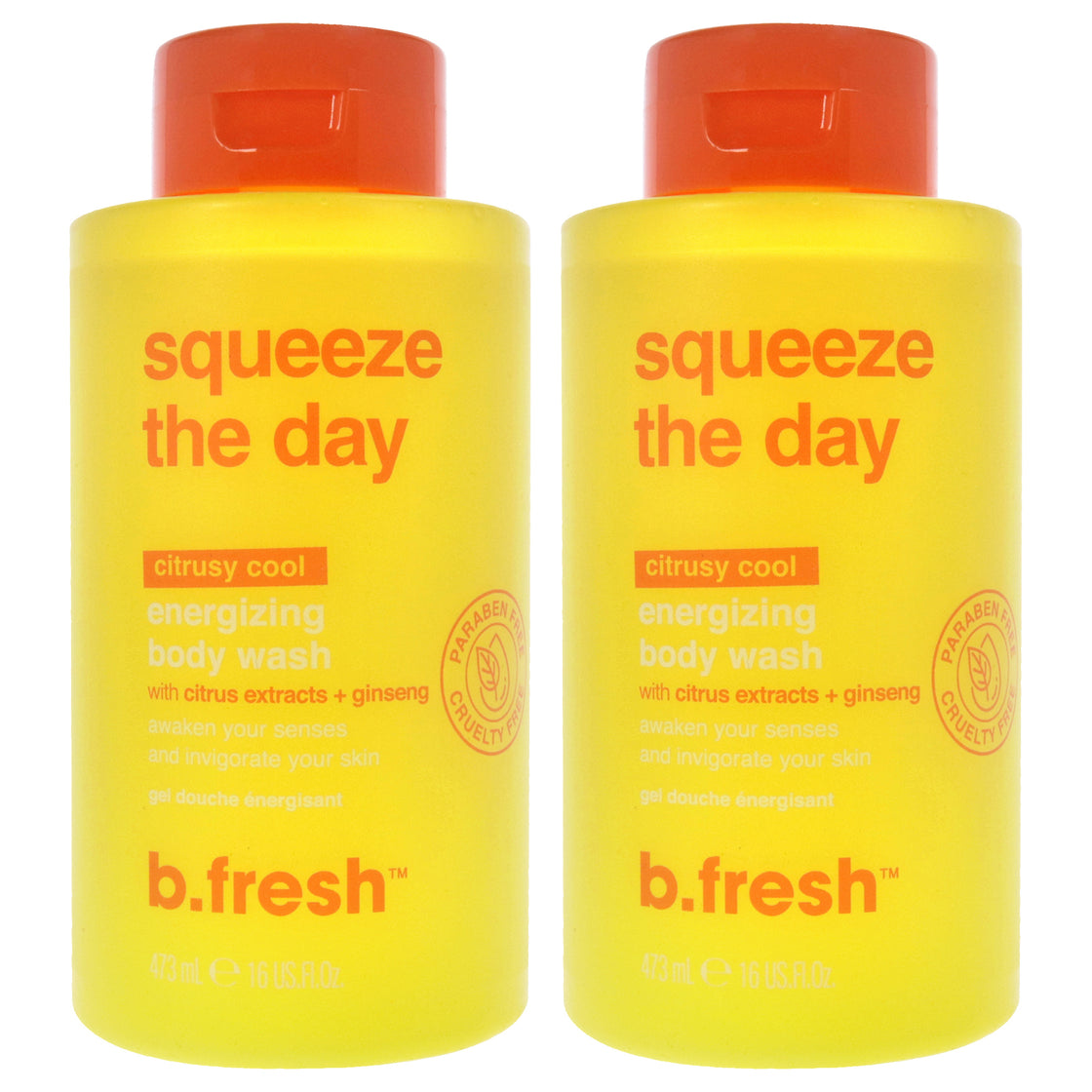 Squeeze The Day Energizing Body Wash by B.Tan for Unisex - 16 oz Body Wash - Pack of 2