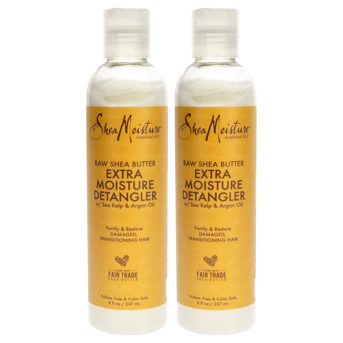 Raw Shea Butter Extra-Moisture Detangler by Shea Moisture for Unisex - 8 oz Detangler - Pack of 2