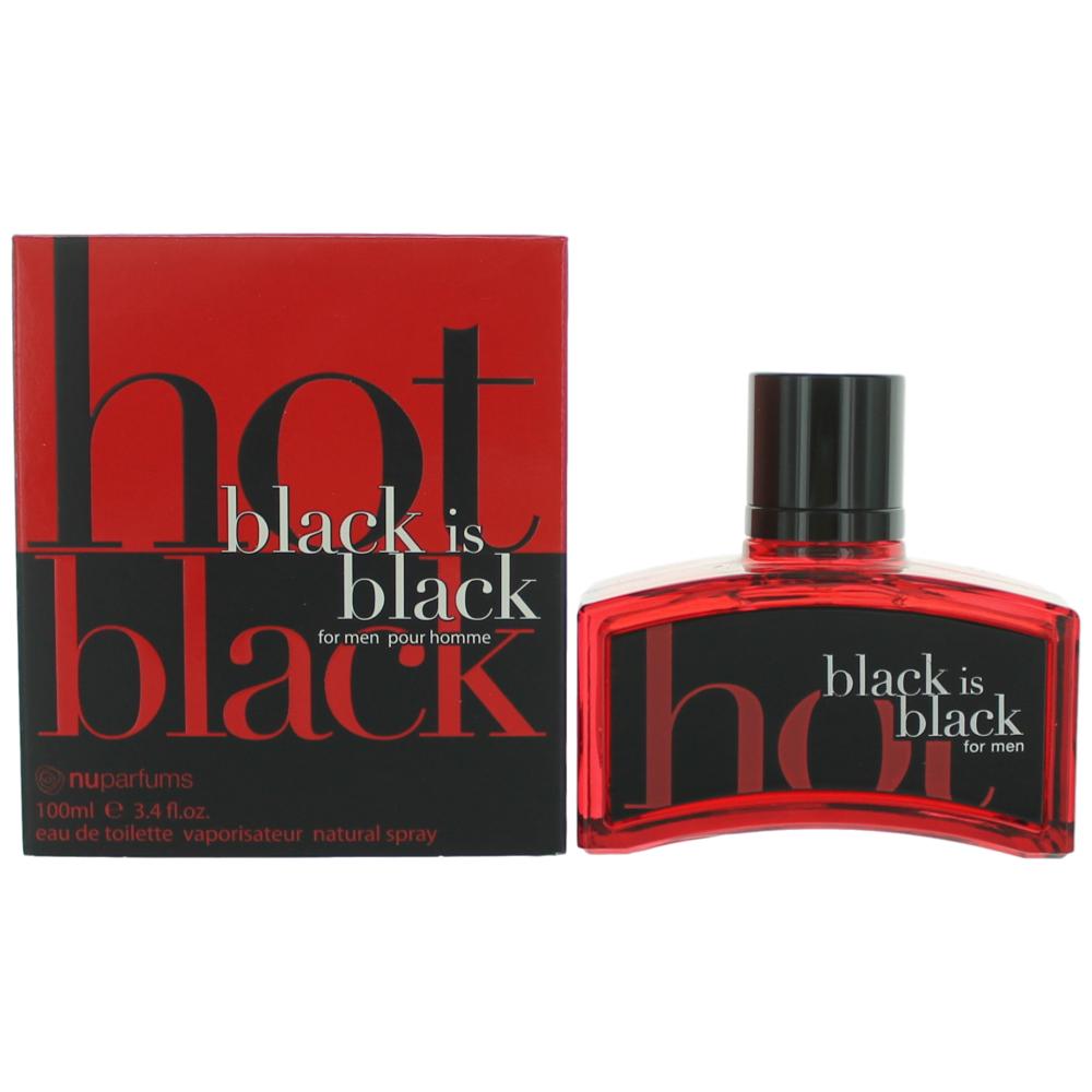 Black Is Black Hot By Nuparfums, 3.4 Oz Eau De Toilette Spray For Men