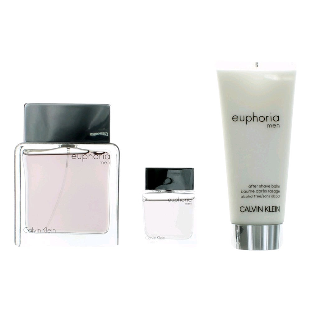 Euphoria By Calvin Klein, 3 Piece Gift Set For Men