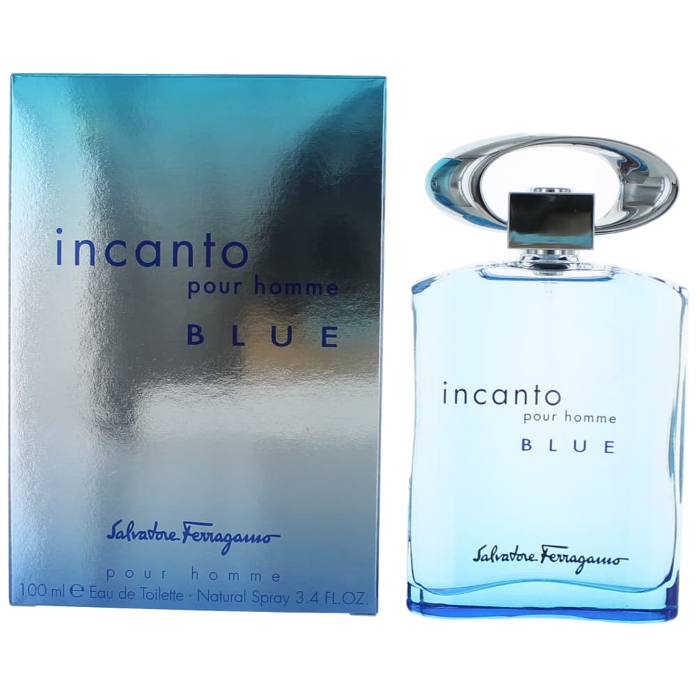 Incanto Blue By Salvatore Ferragamo, 3.4 Oz Eau De Toilette Spray For Men