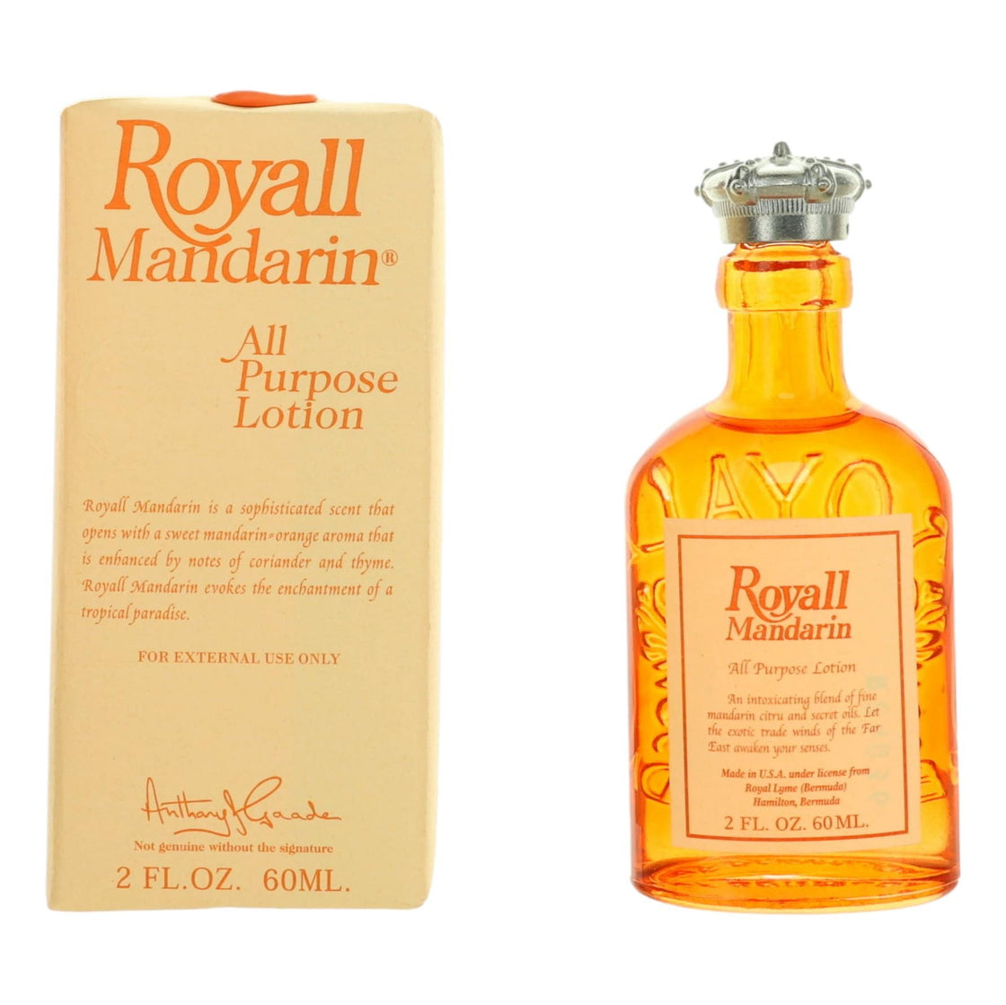 Royall Mandarin By Royall Fragrances, 2 Oz All Purpose Lotion For Men