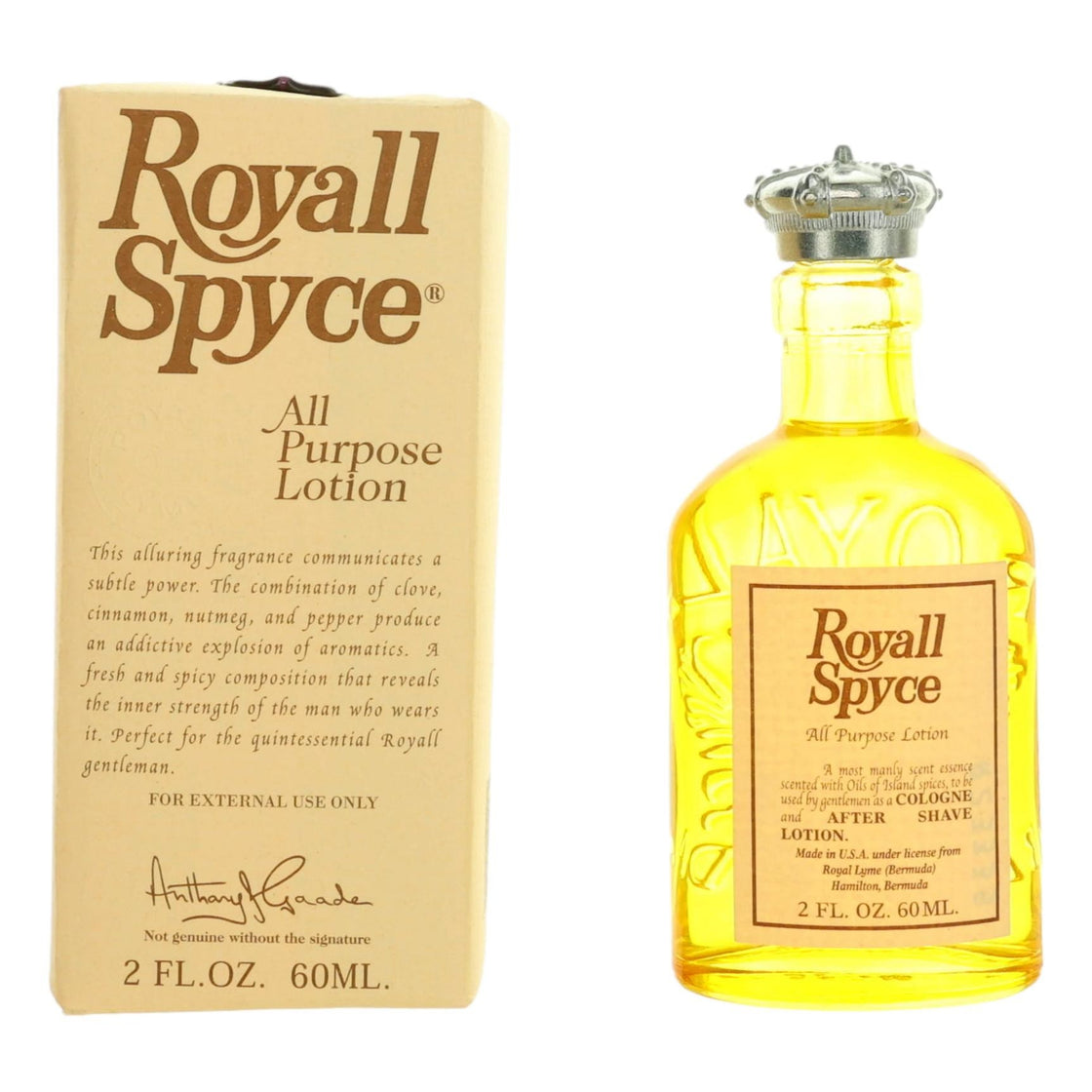 Royall Spyce By Royall Fragrances, 2 Oz All Purpose Lotion For Men