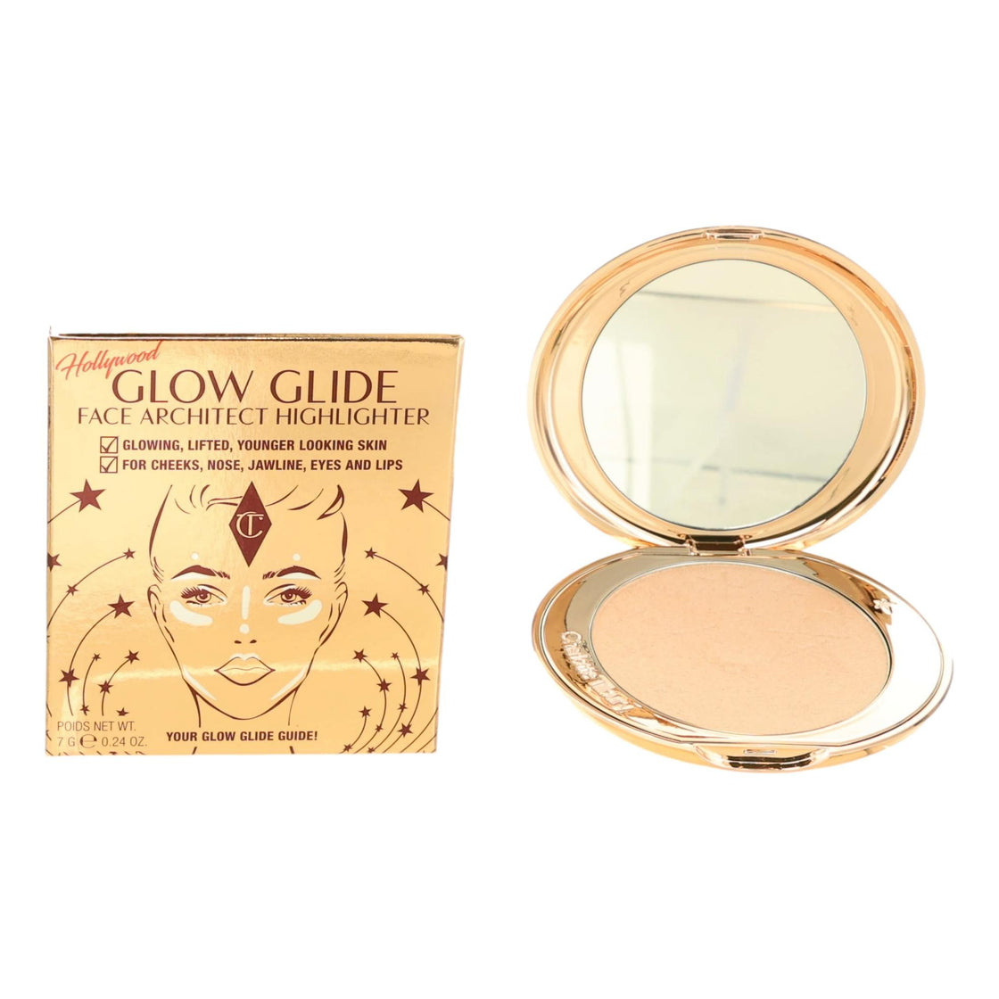 Charlotte Tilbury Glow Glide By Charlotte Tilbury, .24 Oz Highlighter - Champagne Glow