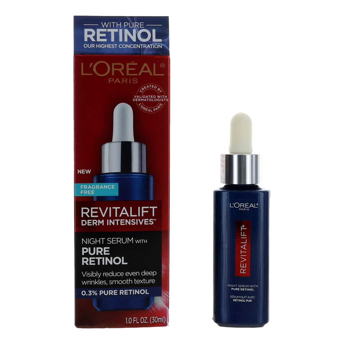 L'Oreal Revitalift Derm Intensives By L'Oreal, 1 Oz Night Serum With Pure Retinol