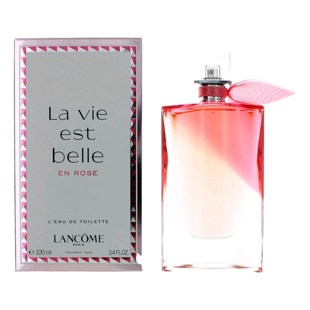 La Vie Est Belle En Rose By Lancome, 3.4 Oz Eau De Toilette Spray For Women