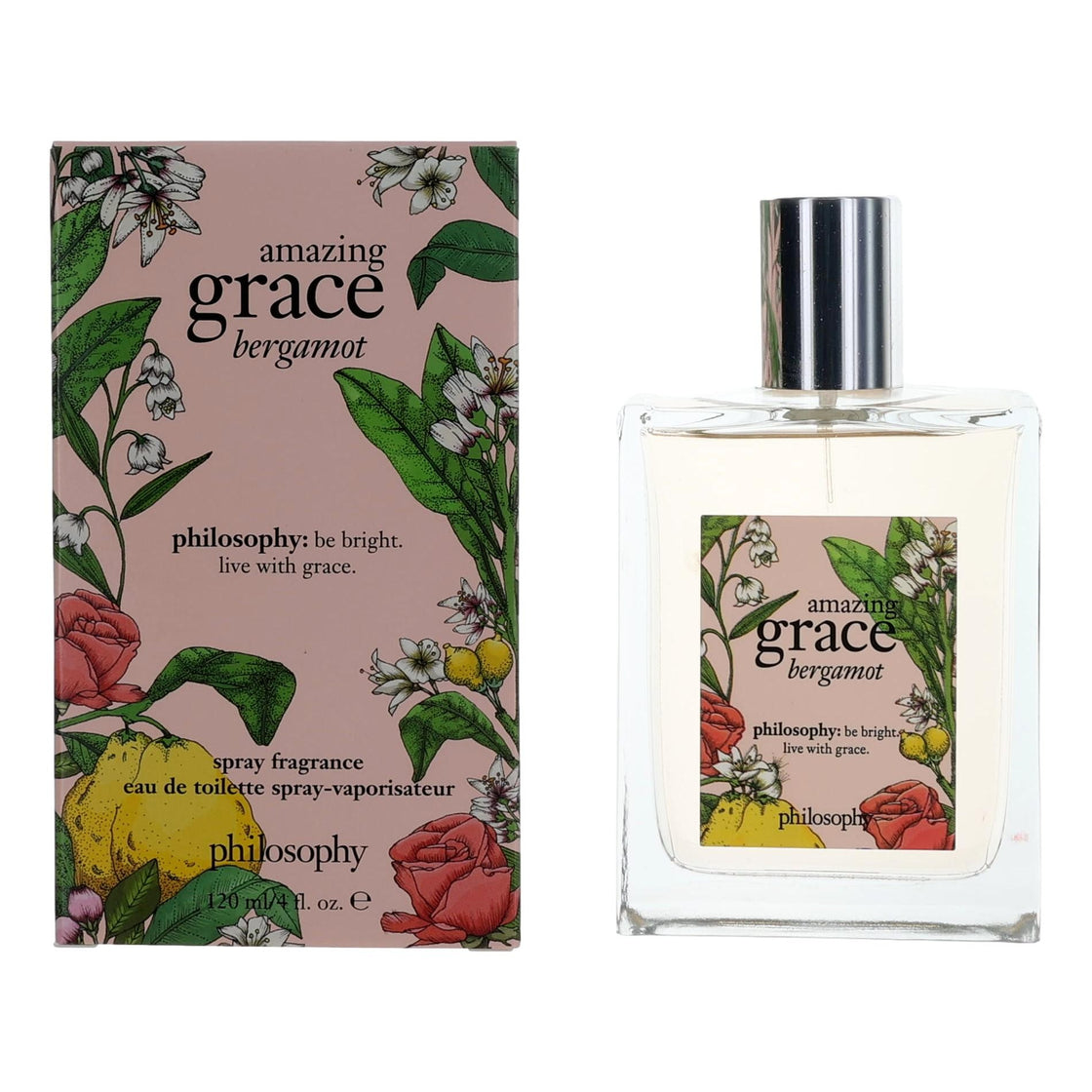 Amazing Grace Bergamot By Philosophy, 4 Oz Eau De Toilette Spray For Women