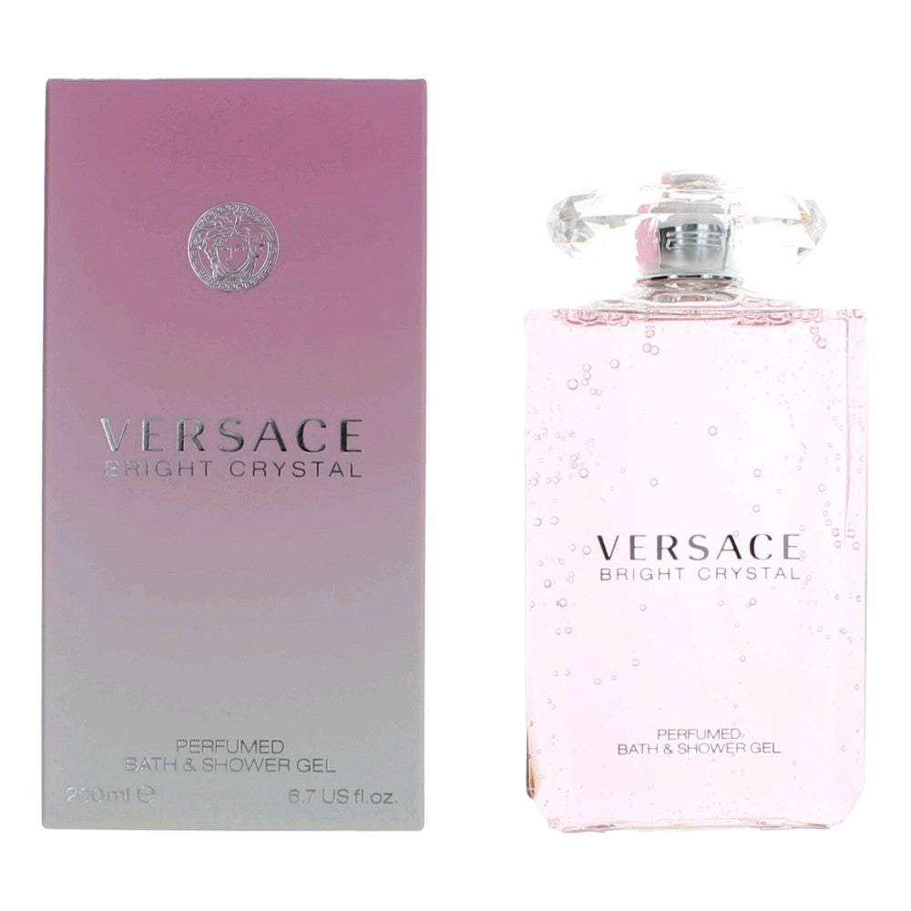 Versace Bright Crystal By Versace, 6.7 Oz Perfumed Bath & Shower Gel For Women