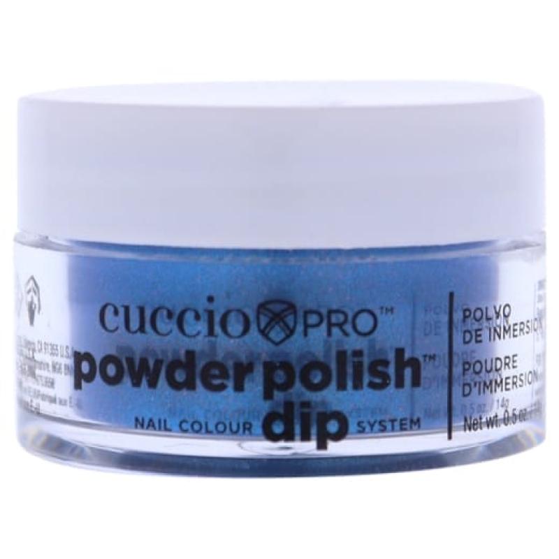 Pro Powder Polish Nail Colour Dip System - Blue With Pink Glitter by Cuccio Colour for Women - 0.5 oz Nail Powder