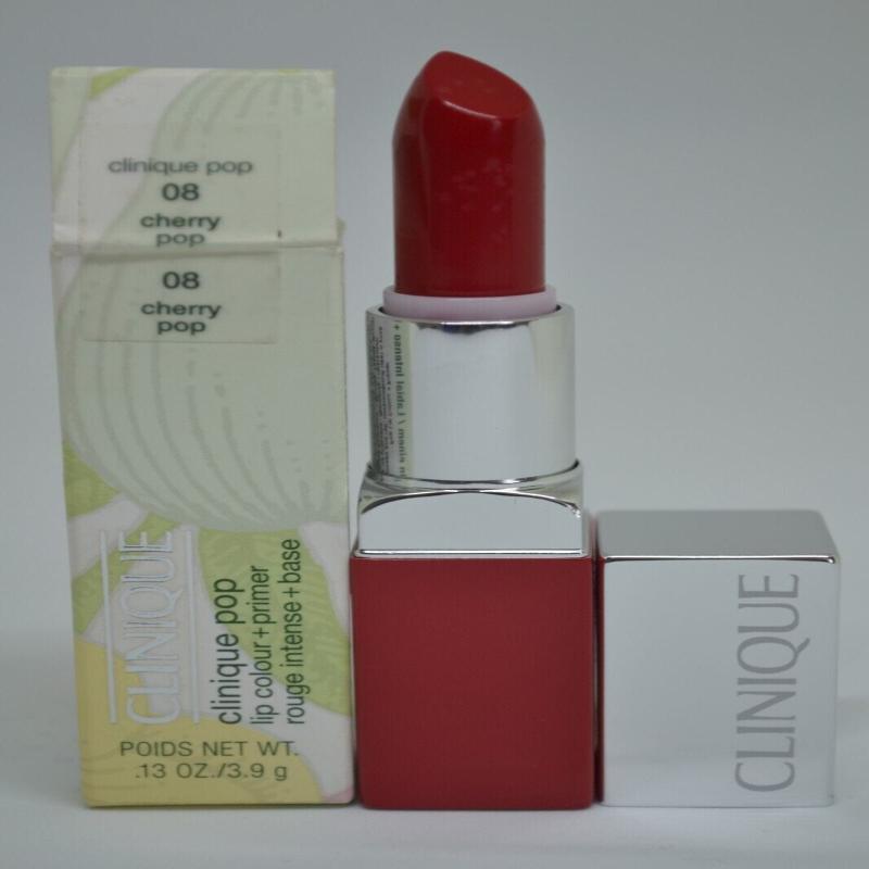 Clinique Pop Lip Colour + Primer - 08 Cherry Pop by Clinique for Women - 0.13 oz Lipstick