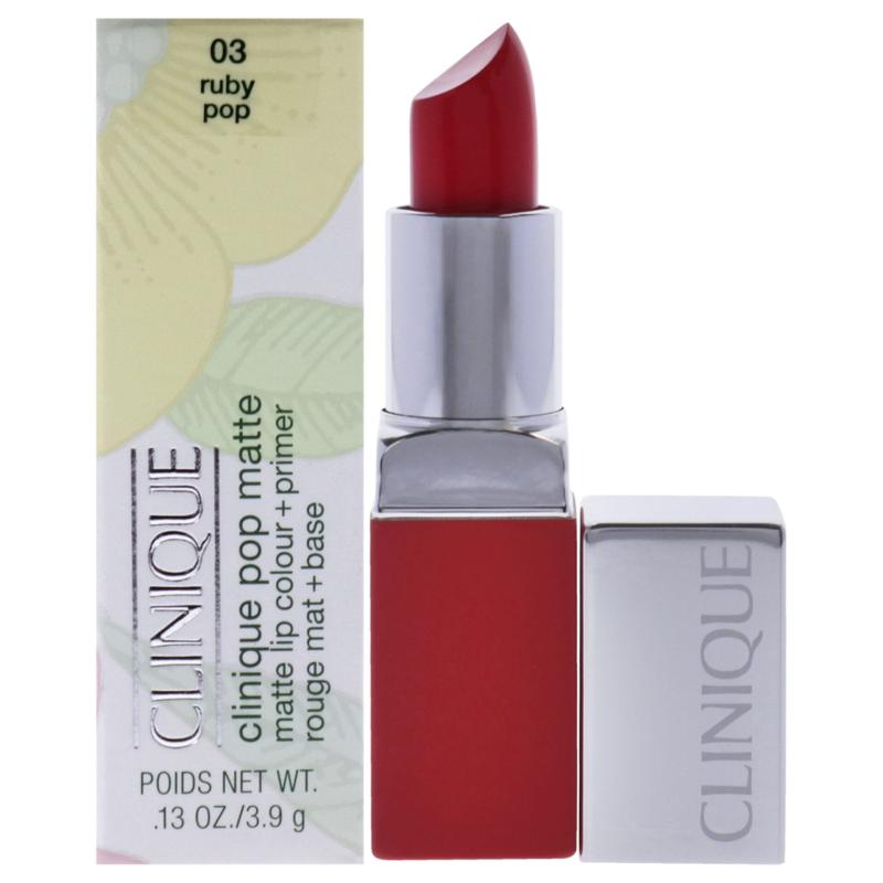 Clinique Pop Matte Lip Colour + Primer - 03 Ruby Pop by Clinique for Women - 0.13 oz Lipstick