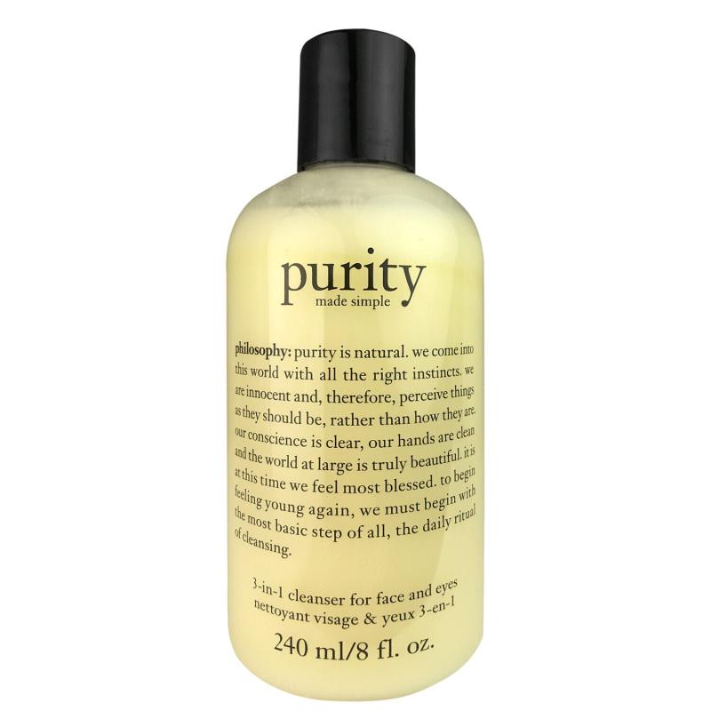 Purity Made Simple 3-in-1 Cleanser For Face &amp; Eyes by Philosophy for Unisex - 8 oz Cleanser