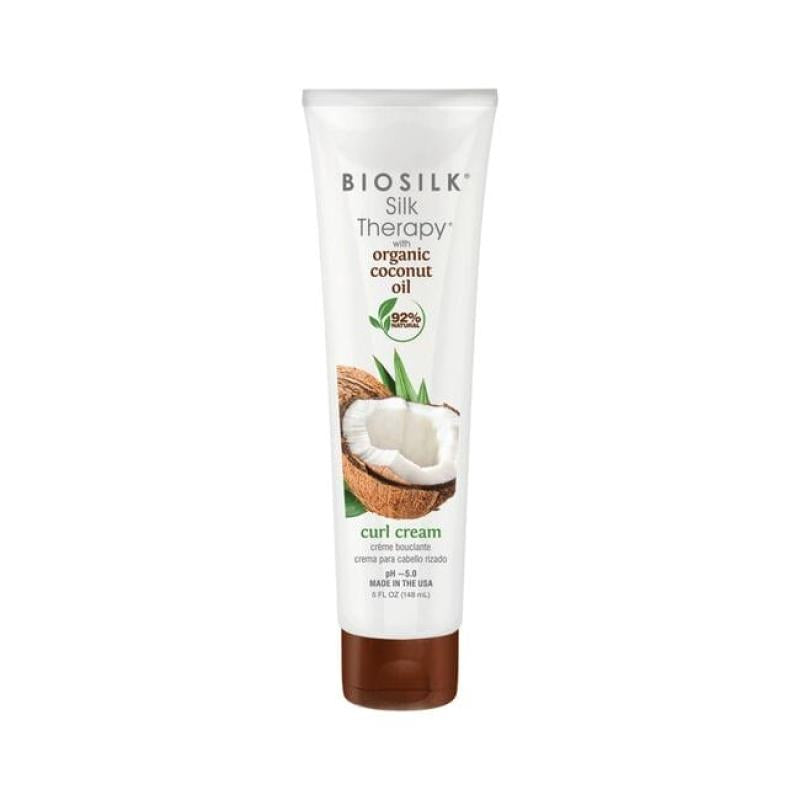 Silk Therapy with Organic Coconut Oil Curl Cream by Biosilk for Unisex - 5 oz Cream