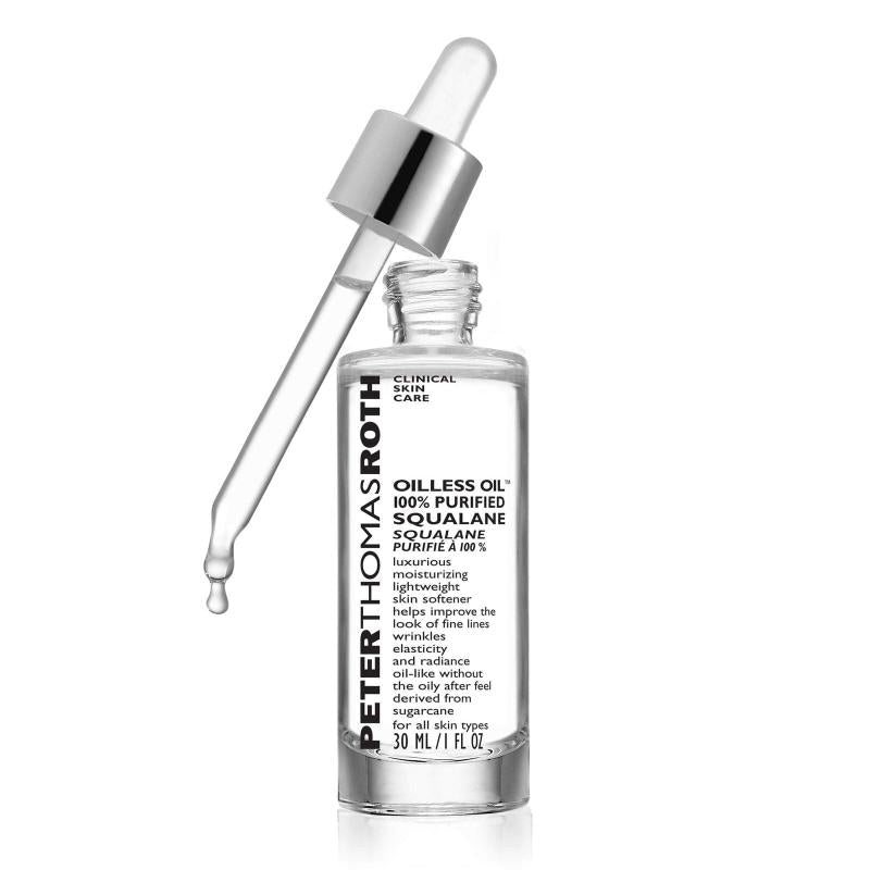 Peter Thomas Roth | Oilless Oil 100% Purified Squalane | Lightweight Moisturizer for Fine Lines, Wrinkles, Elasticity and Radiance 1 Fl Oz