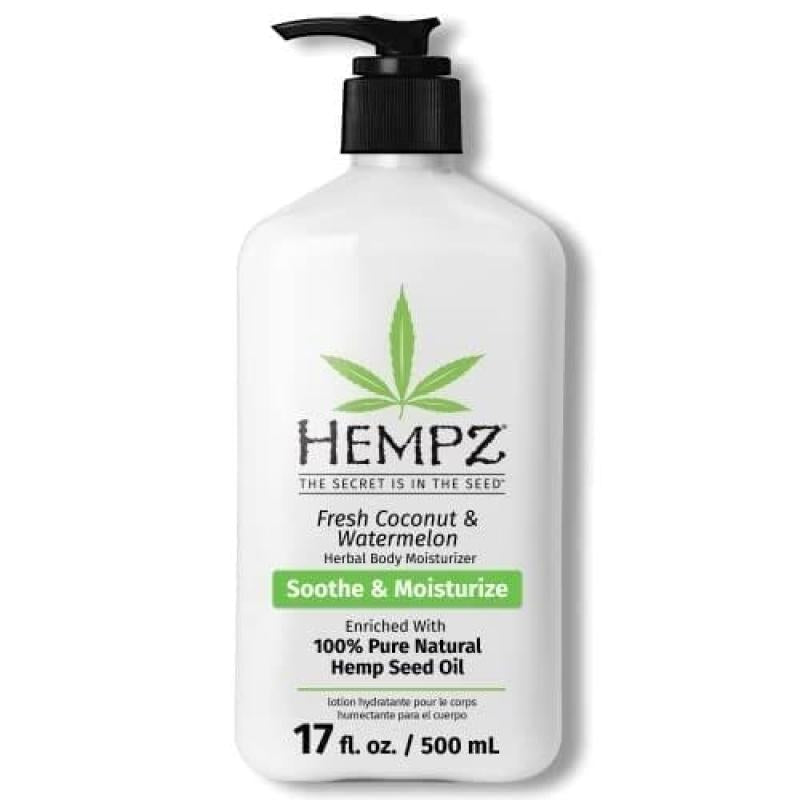 Fresh Coconut and Watermelon Herbal Body Moisturizer by Hempz for Unisex - 17 oz Moisturizer