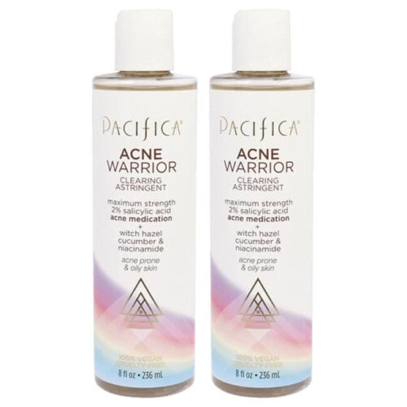 Acne Warrior Clearing Astringent by Pacifica for Unisex - 8 oz Cleanser - Pack of 2