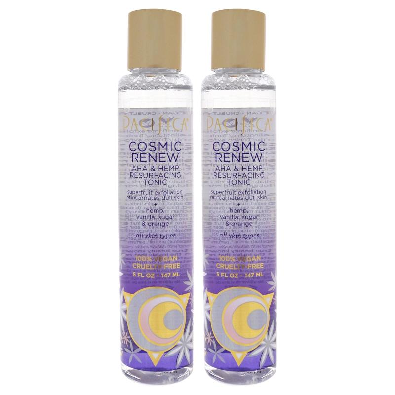 Cosmic Renew AHA and Hemp Resurfacing Tonic by Pacifica for Unisex - 5 oz Tonic - Pack of 2