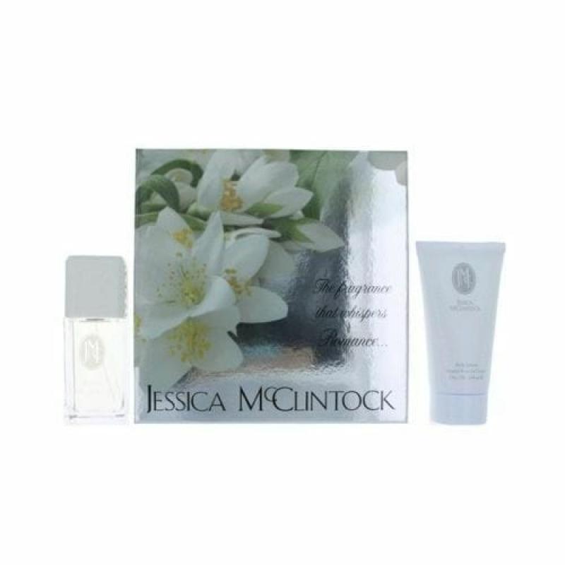 JESSICA McCLINTOCK 2 PCS SET: 3.4 EAU DE PARFUM SPRAY+ 5 OZ BODY LOTION (HARD BOX)