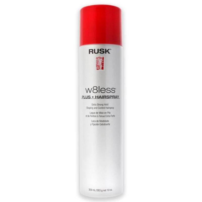 W8less Plus Extra Strong Hold Shaping and Control Hairspray by Rusk for Unisex - 10 oz Hair Spray