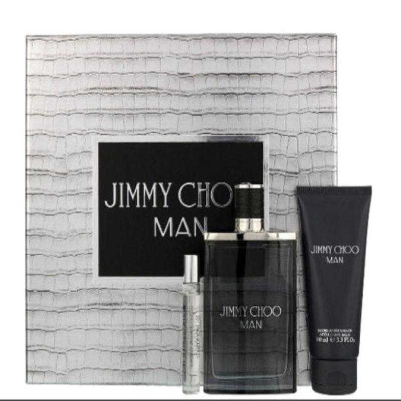 JIMMY CHOO MAN 3 PCS SET: 3.3 EAU DE TOILETTE + 0.25 EAU DE TOILETTE + 3.3 SHOWER GEL