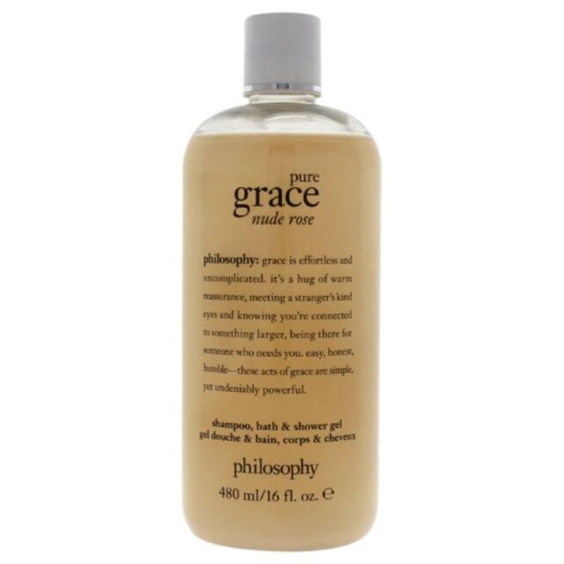 Pure Grace Nude Rose Shampoo Bath And Shower Gel By Philosophy For Women - 16 Oz Shampoo Bath And Shower Gel