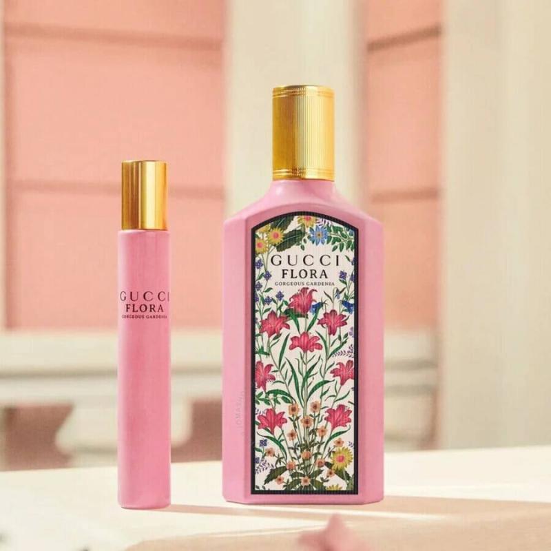 Gucci Flora Gorgeous Gardenia 2 Pcs Set For Women: 3.3 Edp Sp + 0.33 Edp Sp