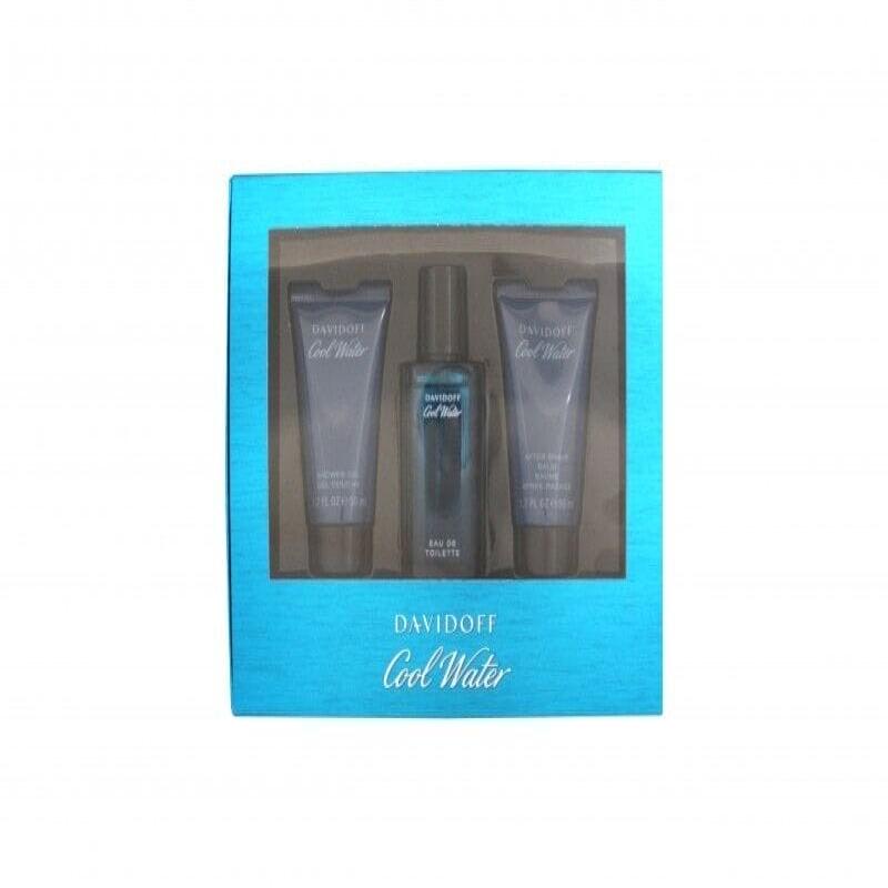 Coolwater 3 Pcs Set For Men: 1.3 Eau De Toilette Spray + 1.6 Shower Gel + 1.6 After Shave Balm