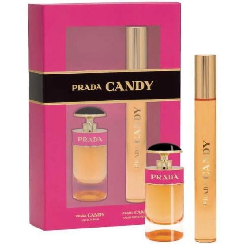 PRADA CANDY 2 PCS SET FOR WOMEN: 2.7 EAU DE PARFUM SPRAY + 0.34 EAU DE PARFUM SPRAY