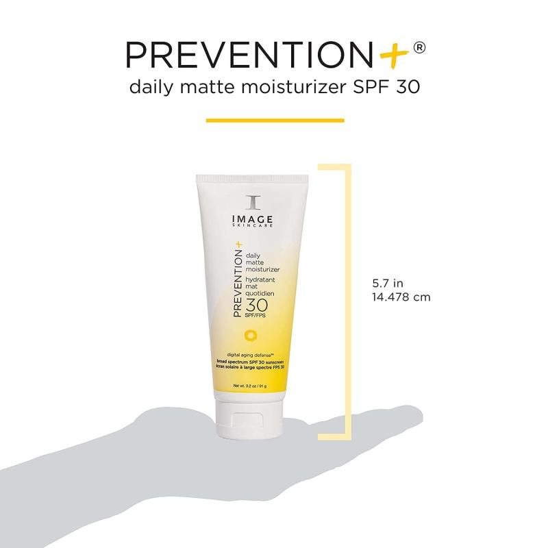 Prevention Plus Daily Matte Moisturizer SPF 30 by Image for Unisex - 3.2 oz Sunscreen