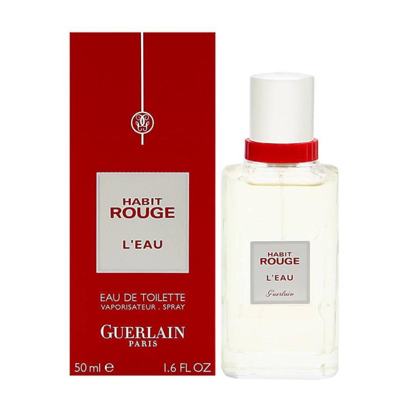 Guerlain Habit Rouge Eau de Toilette Spray for Women, 1.6 Ounce