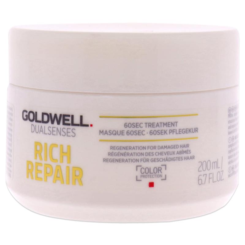 Dualsenses Rich Repair 60 Sec Treatment by Goldwell for Unisex - 6.7 oz Treatment