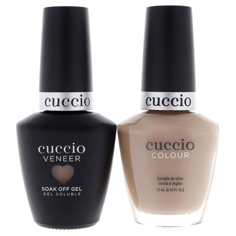 Match Makers Set - See You Latte by Cuccio Colour for Women - 2 Pc 0.44oz Veneer Soak Of Gel Nail Polish, 0.43oz Colour Nail Polish