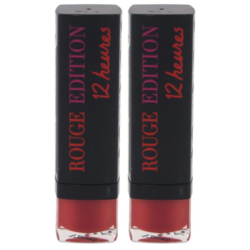 Rouge Edition 12 Hours - 35 Entry VIP by Bourjois for Women - 0.12 oz Lipstick - Pack of 2