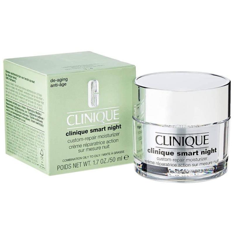 Clinique Smart Night Custom-Repair Moisturizer - Combination Oily To Oily by Clinique for Women - 1.7 oz Moisturizer