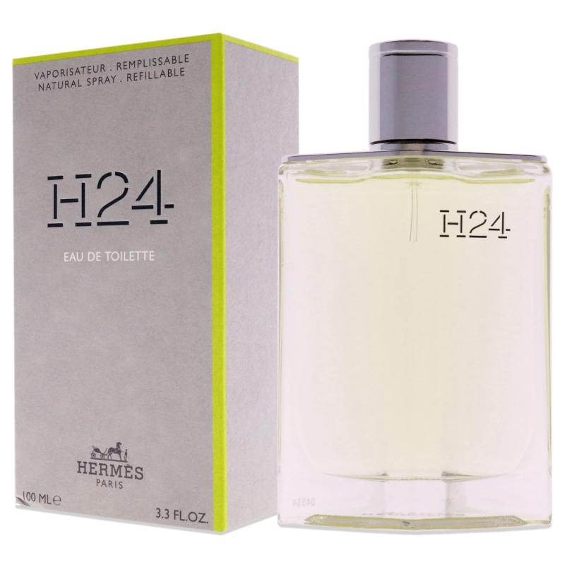 Hermes H24 for Men Eau de Toilette Refillable Spray, 3.3 Ounce