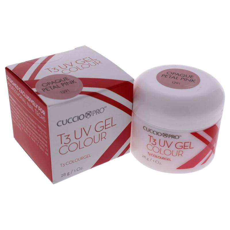 T3 Uv Gel Colour - Opaque Petal Pink by Cuccio Colour for Women - 1 oz Nail Gel