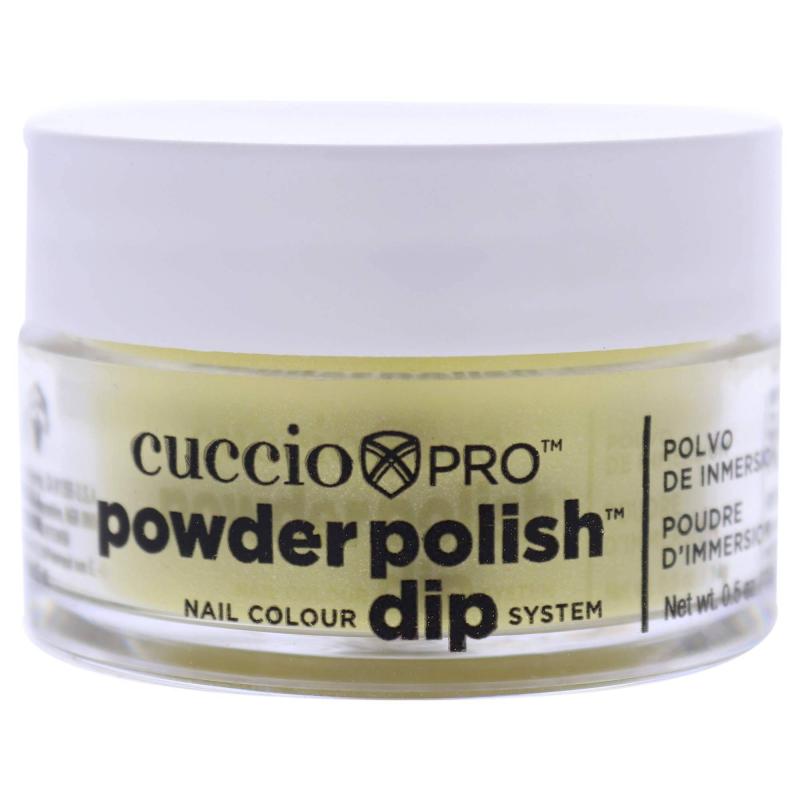 Pro Powder Polish Nail Colour Dip System - Sunshine Yellow with Mica by Cuccio Colour for Women - 0.5 oz Nail Powder