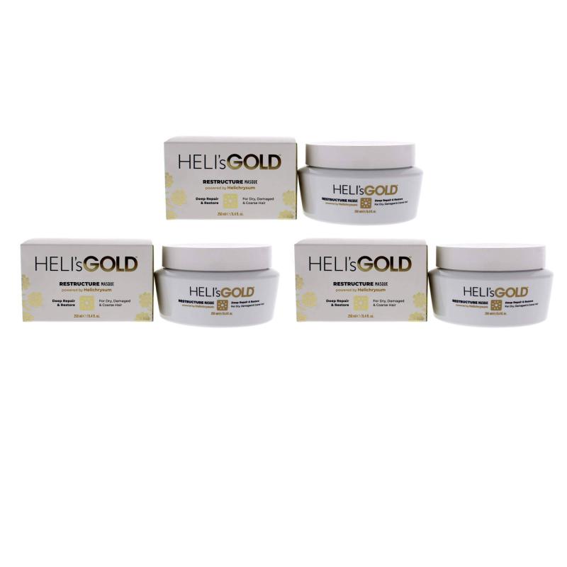 Restructure Masque by Helis Gold for Unisex - 8.4 oz Masque - Pack of 3