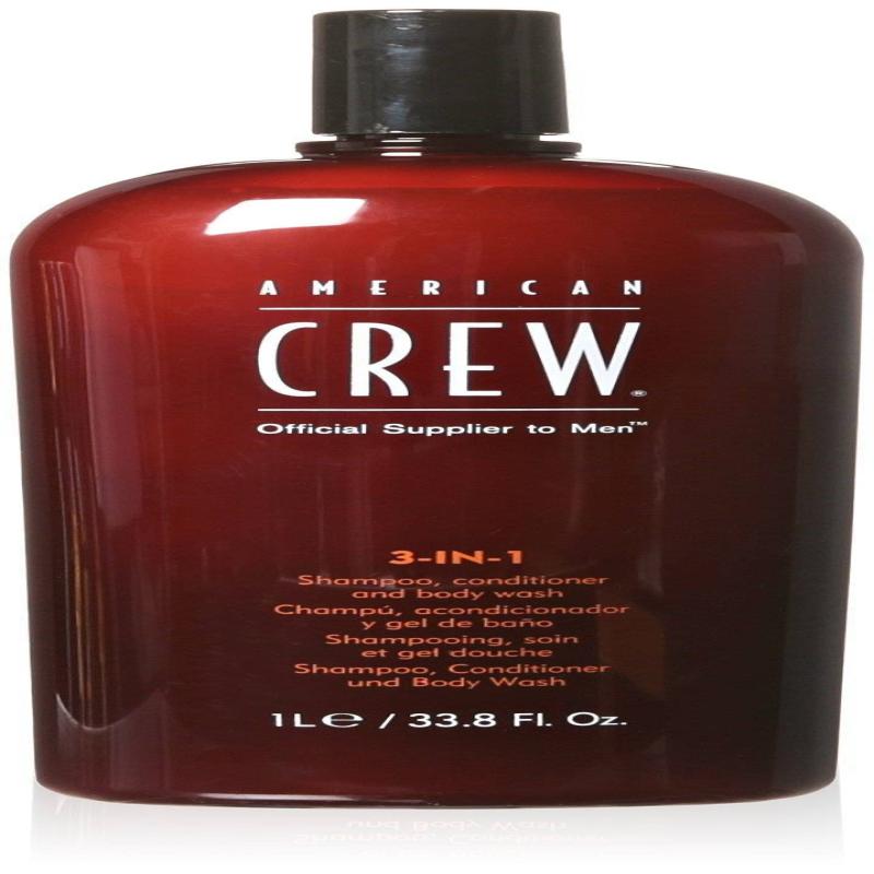 3 In 1 Shampoo, Conditioner and Body Wash by American Crew for Men - 33.8 oz Shampoo, Conditioner and Body Wash